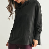 Black Fieldstone Cotton Hoodie