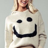 Smiley Heather Knit Hoodie