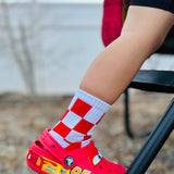 Red + White Checker Socks