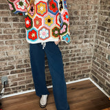 Chunky Oversized Granny Squared Crochet Sweater