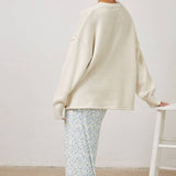 Relaxed Boyfriend Fit Crew Neck Sweater