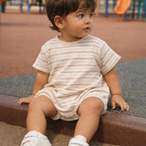 Biscuit Mixed Stripe Organic T-Shirt Bubble