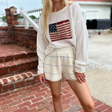 Flag Knit Sweater - Ivory
