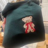 Teddy Bear Embroidered Sweatshirt