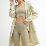 Waterproof Oat Milk Lightweight Rain Jacket