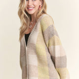 Khaki Colorblock Cardigan