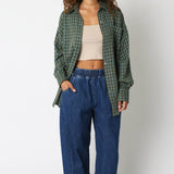 Brown Mia Checkered Shirt