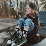 Black + White Checker Socks