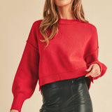 Red Boxy Sweater