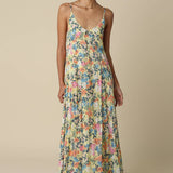 Leslie Floral Open-Back Maxi Dress