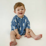 Blue Bolts Shorts Set