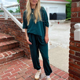 Offset Evergeen French Terry Top