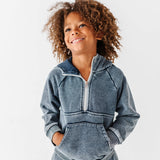 Navy Vintage 1/4th Hoodie-Jogger Set