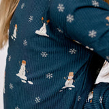 Snowmen Small Ribbed Two-Piece Set