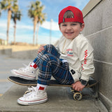 Red + White Checker Socks