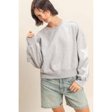 Heather Grey Star Patch Crewneck Sweatshirt