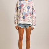 Spring Patchwork Quilted Hoodie