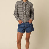 Alvina Gingham Button-Up Shirt