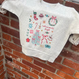 Kids Whimsical Collage Oatmeal Sweatshirt
