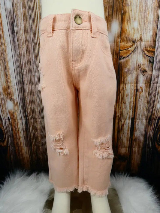 Blush Destructed Jeans