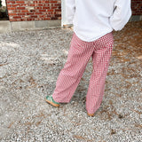 Red Gingham Boxer Pants