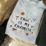 Fall is my favorite embroidered sweatshirt