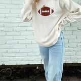 Applique Football Crewneck