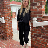 Offset Black French Terry Lounge Joggers