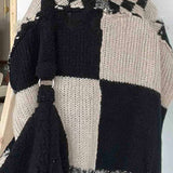 Checked Sweater Cardigan