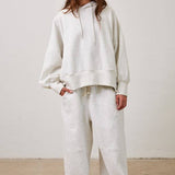 White Melange Hoodie
