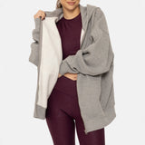 Oversized Grey Zip Up Hoodie