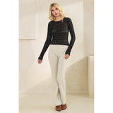 Black Long Sleeve Lace Top