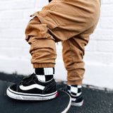 Black + White Checker Socks