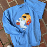 Retro Blue Ghost Crewneck