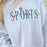 Sports Embroidered Crew