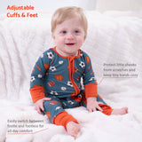 Bamboo Baby Convertible Zipper Pajama Sports Balls