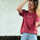 Game Day Embroidered Tee (you pick color)