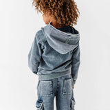 Navy Vintage 1/4th Hoodie-Jogger Set