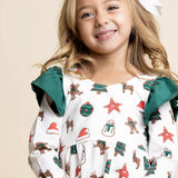 Double Ruffle Christmas Cookies Dress