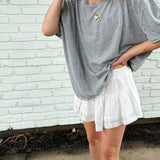 Free People Heather Grey Nina Tee