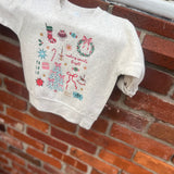 Kids Whimsical Collage Oatmeal Sweatshirt