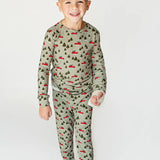 Red Christmas Trucks Small Ribbed Two-Piece Set