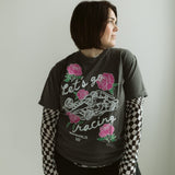 Checkered Pattern Long Sleeve Top