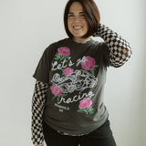 Checkered Pattern Long Sleeve Top