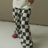 Kids Checked Out Wide Leg Pant – Checkerboard