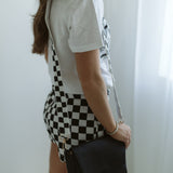 Checkered Black/White Strap