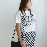 Checkered Black/White Strap