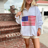 All American Flag 1/4 Zip