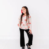 Pink Santas Peplum Top