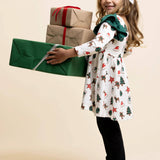 Double Ruffle Christmas Cookies Dress